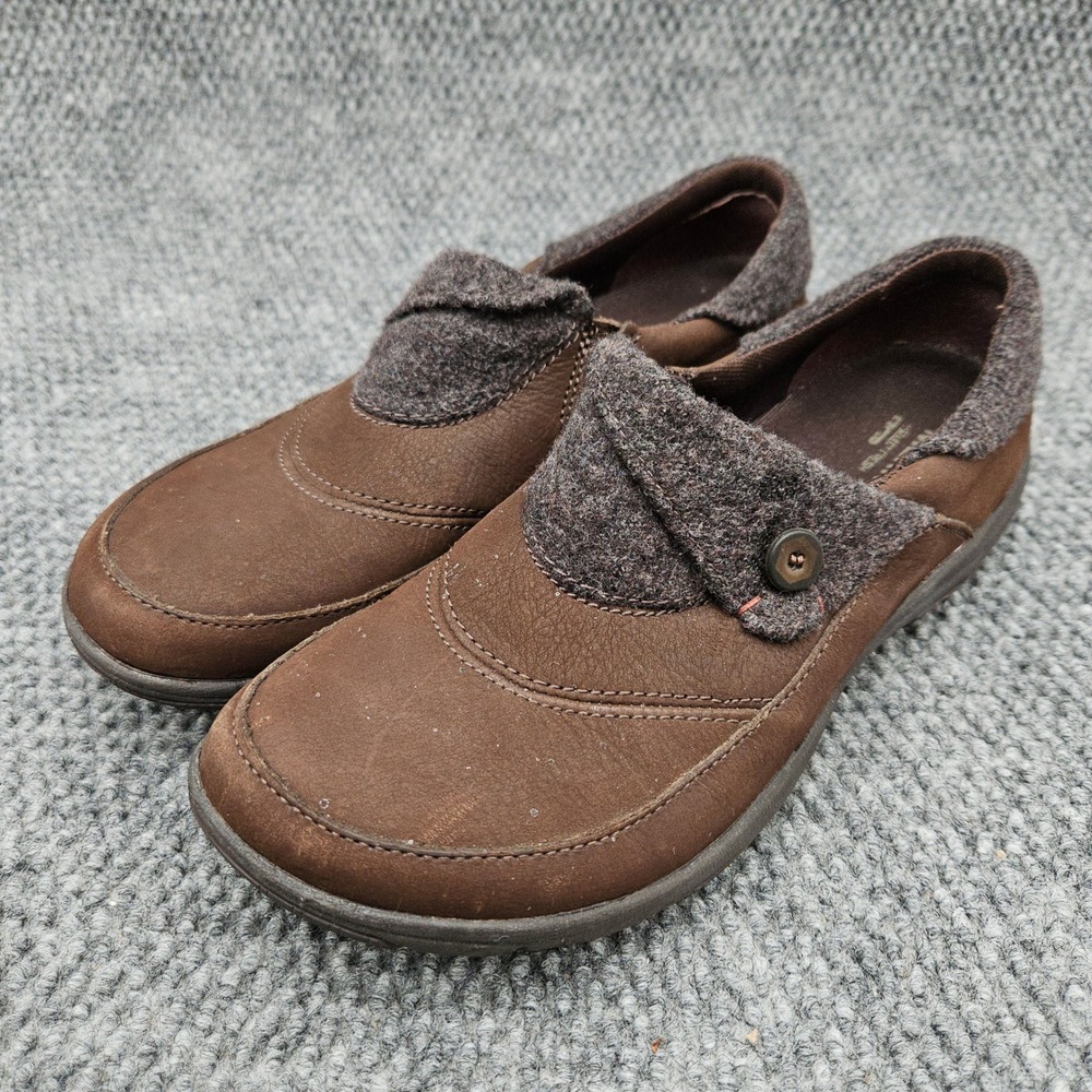 Merrell Dassie Women's 9 Brown Leather Wool Loafers Slip On Shoes J02144 Comfort